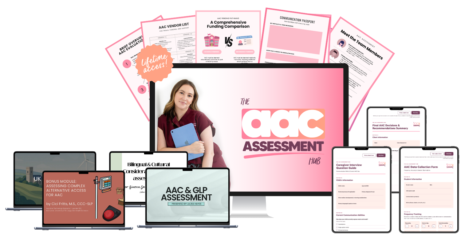 The AAC Assessment Hub course on desktop and laptop with downloadable resources