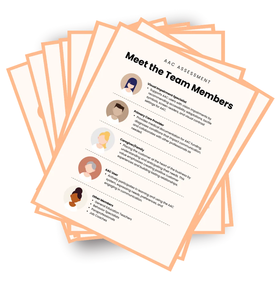 Downloadable AAC assessment resources